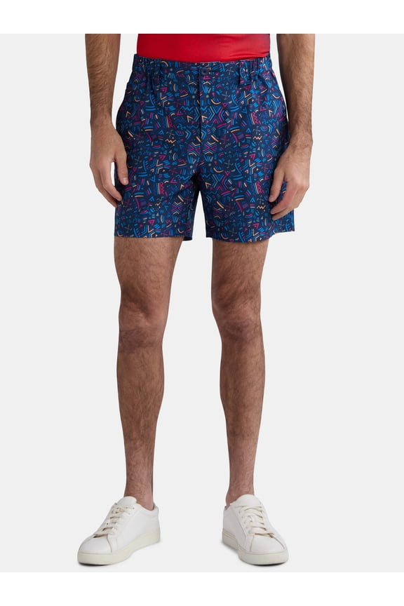 Men's & Big Men's Novelty Printed Golf Shorts, 6" Inseam, Sizes XS-5XL