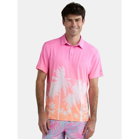 Birdie Bound Men's & Big Men's Novelty Print Golf Polo, Sizes S-5XL