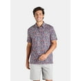 thumbnail image 1 of Birdie Bound Men's Ditsy Flower Print Golf Polo Shirt with Short Sleeves, Sizes S-5XL, 1 of 5