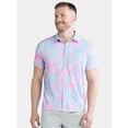 thumbnail image 1 of Birdie Bound Men's & Big Men's Solid and Patterned Performance Resort Short Sleeve Button Up Golf Shirt, Sizes XS-5XL, 1 of 5