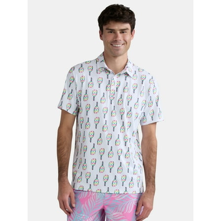 Birdie Bound Men's & Big Men's Novelty Print Golf Polo, Sizes S-5XL