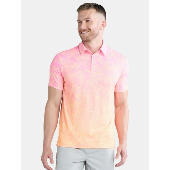 Birdie Bound Men's & Big Men's Novelty Print Golf Polo, Sizes S-5XL