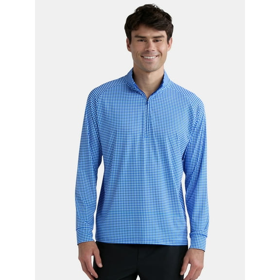 Birdie Bound Men's & Big Men's Quarter Zip Long Sleeve Golf Shirt, Sizes XS-5XL