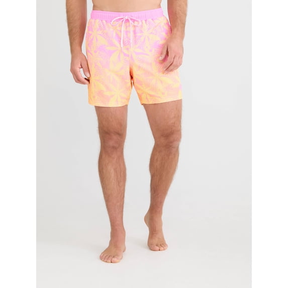 Birdie Bound Men's & Big Men's Swim Trunks with 2-In-1 Liner, Sizes S-3XL