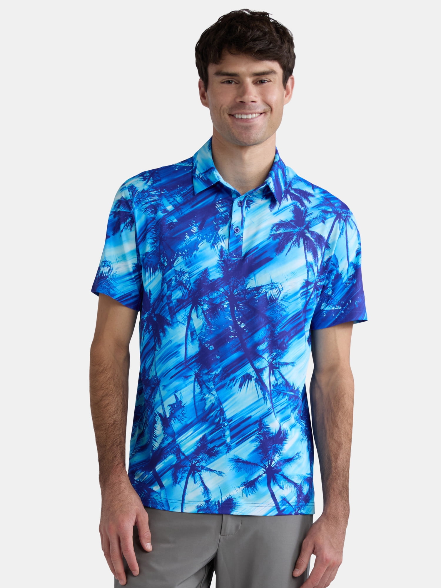 Birdie Bound Men's & Big Men's Novelty Print Golf Polo, Sizes S-5XL