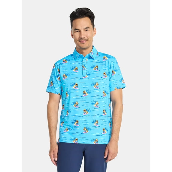 Birdie Bound Men' s & Big and Tall Golf Polo Shirts, Sizes XS-4XLT