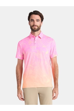 Men's and Big & Tall Men's Print Polo Golf Shirt, Sizes XS-4XLT