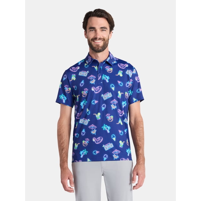 Birdie Bound Men' s & Big and Tall Golf Polo Shirts, Sizes XS-4XLT