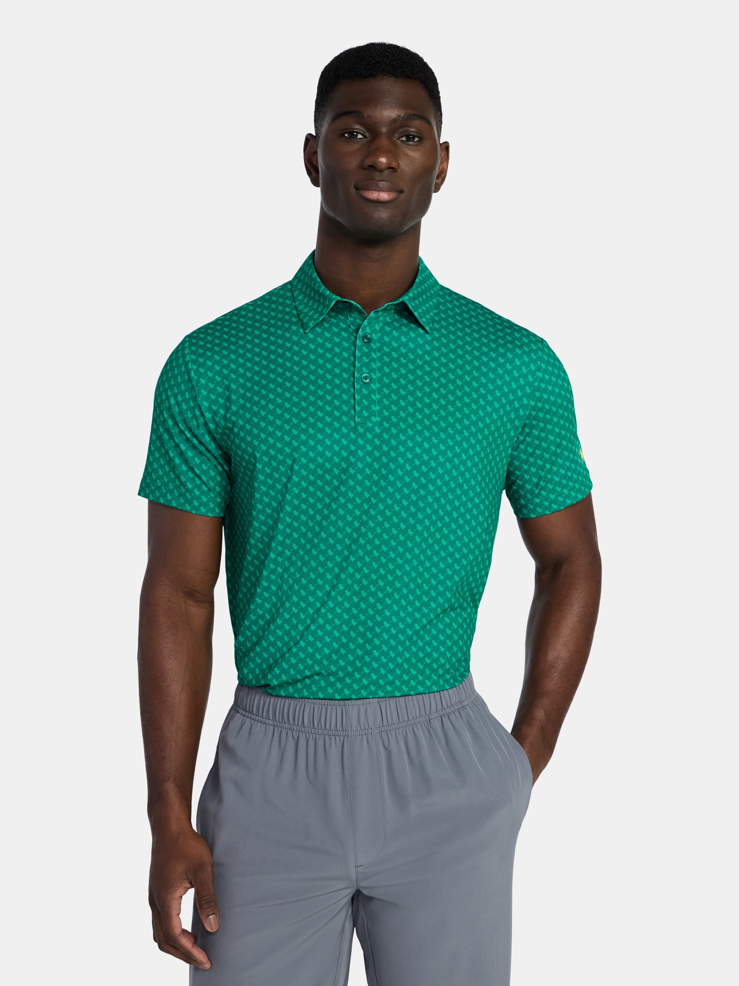 Birdie Bound Men's and Big and Tall Men's Novelty Print Polo Shirt, Sizes XS-4XLT