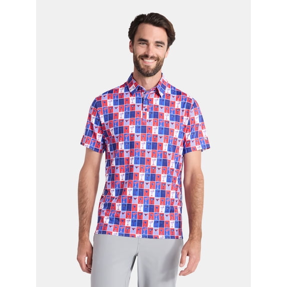Birdie Bound Men's Cocktails Print Polo