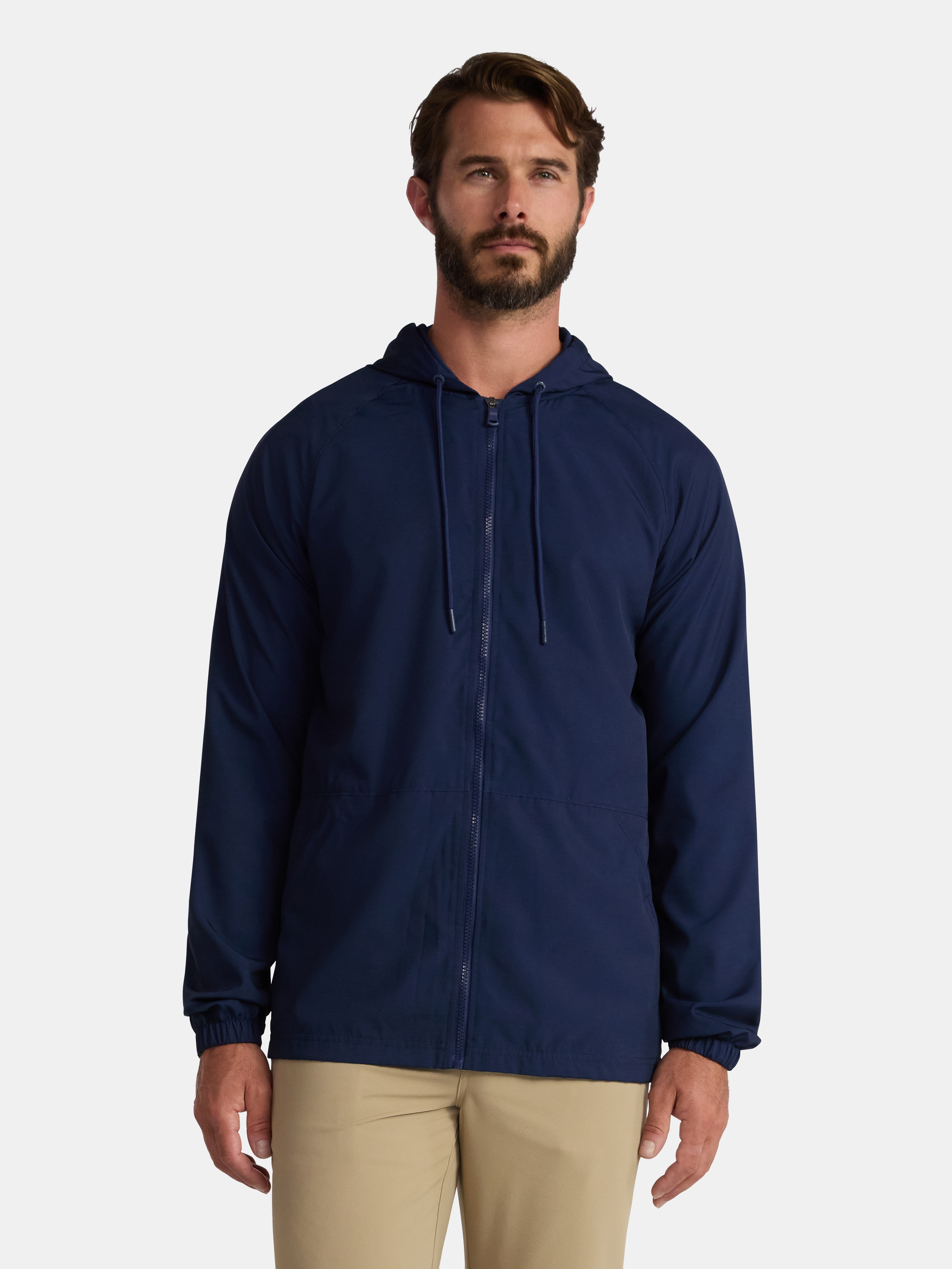 Birdie Bound Men's Zip Mesh Lined Jacket with Long Sleeves, Sizes S-3XL