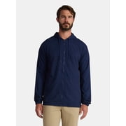 Men's Zip Mesh Lined Jacket with Long Sleeves, Sizes S-3XL