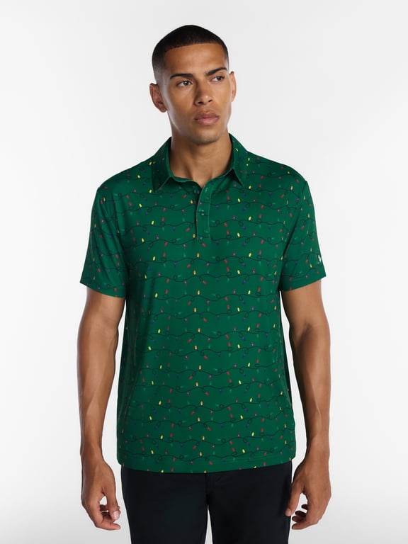 Christmas and Winter Theme Golf Polo Shirts, Men's Sizes XS-4XLT