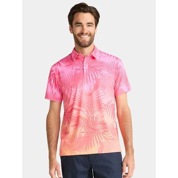 Birdie Bound Men's & Big Men's Novelty Print Golf Polos, Sizes S-3XL