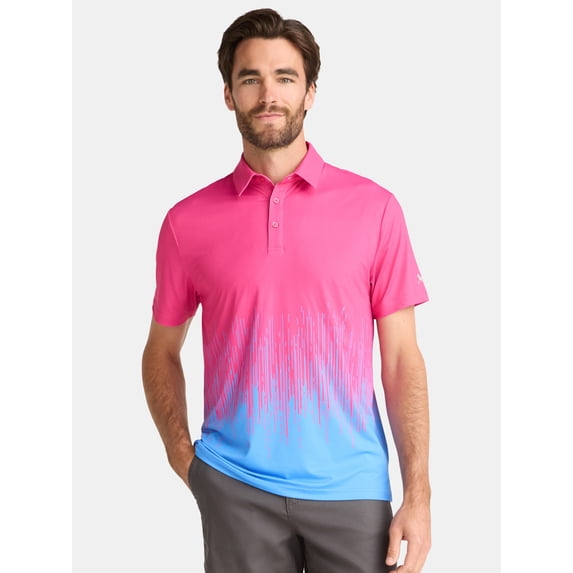 Birdie Bound Men's and Big Men's Novelty Print Golf Polo Shirt, Sizes S-5XL