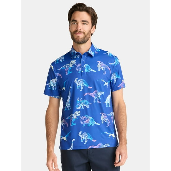 Birdie Bound Novelty Print Golf Polo Shirt, Men's & Big Men's Sizes S-5XL