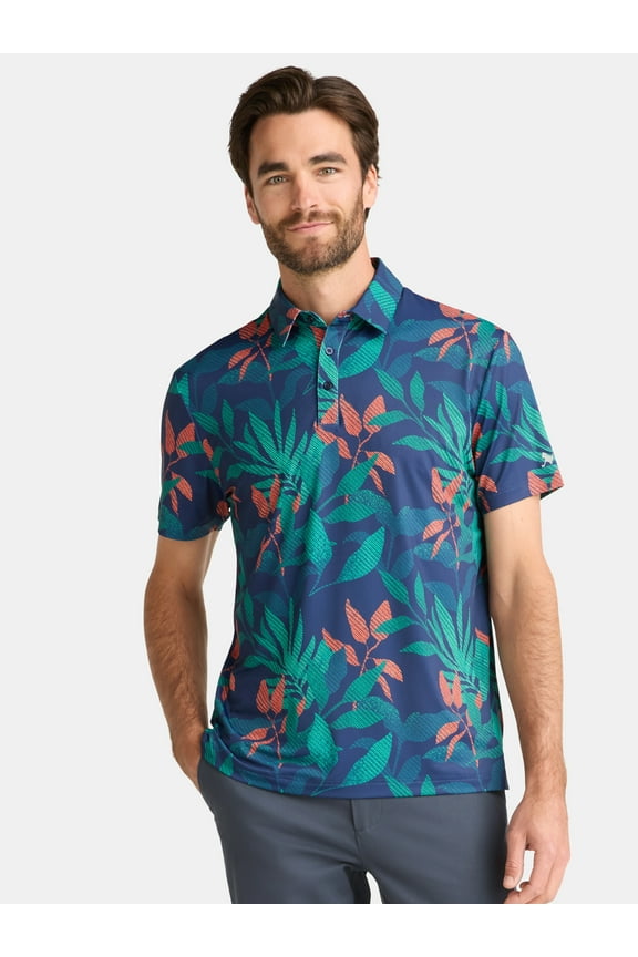 Novelty Print Golf Polo Shirt, Men's & Big Men's Sizes S-5XL