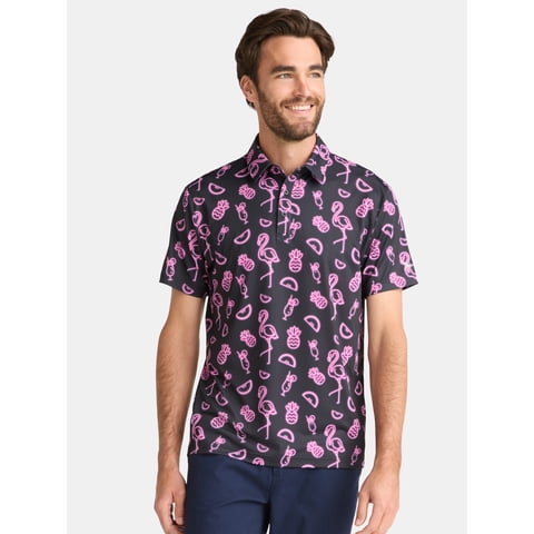Birdie Bound Men's Novelty Print Golf Polo Shirt, Sizes S-3XL