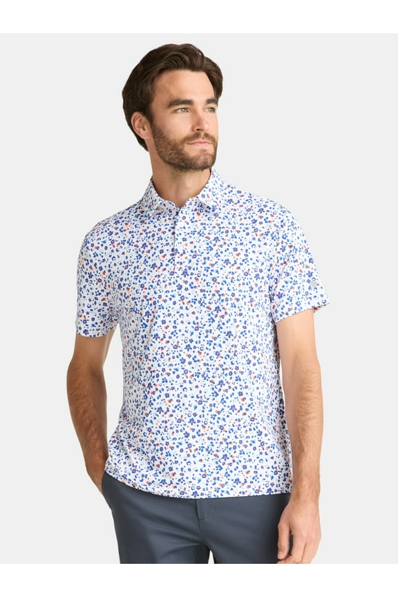 Men's and Big Men's Novelty Print Golf Polo Shirt, Sizes S-5XL