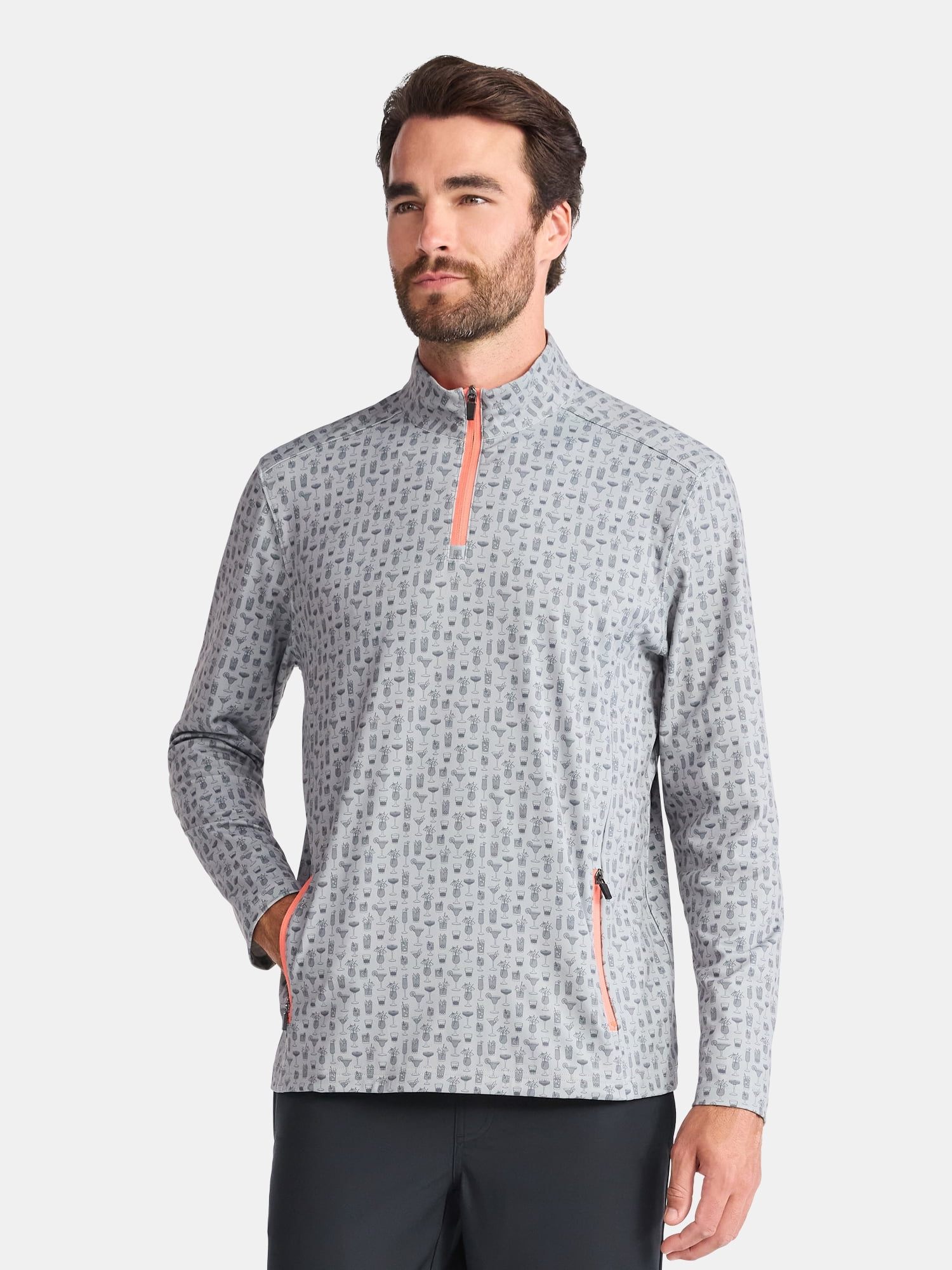 Birdie Bound Men's Quarter-Zip Pullover with Long Sleeves, Sizes S-3XL ...
