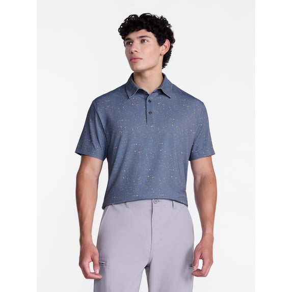 Birdie Bound Splatter Print Golf Polo Shirt, Men's Sizes XS-4XLT