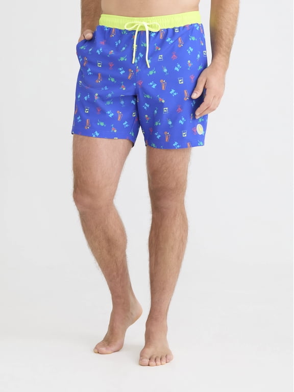 Men's & Big Men's Swim Trunks with 2-In-1 Liner, Sizes S-3XL