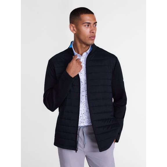 Birdie Bound Men's and Big Men's Tiger Quilted Hybrid Golf Jacket, Sizes XS-5XL