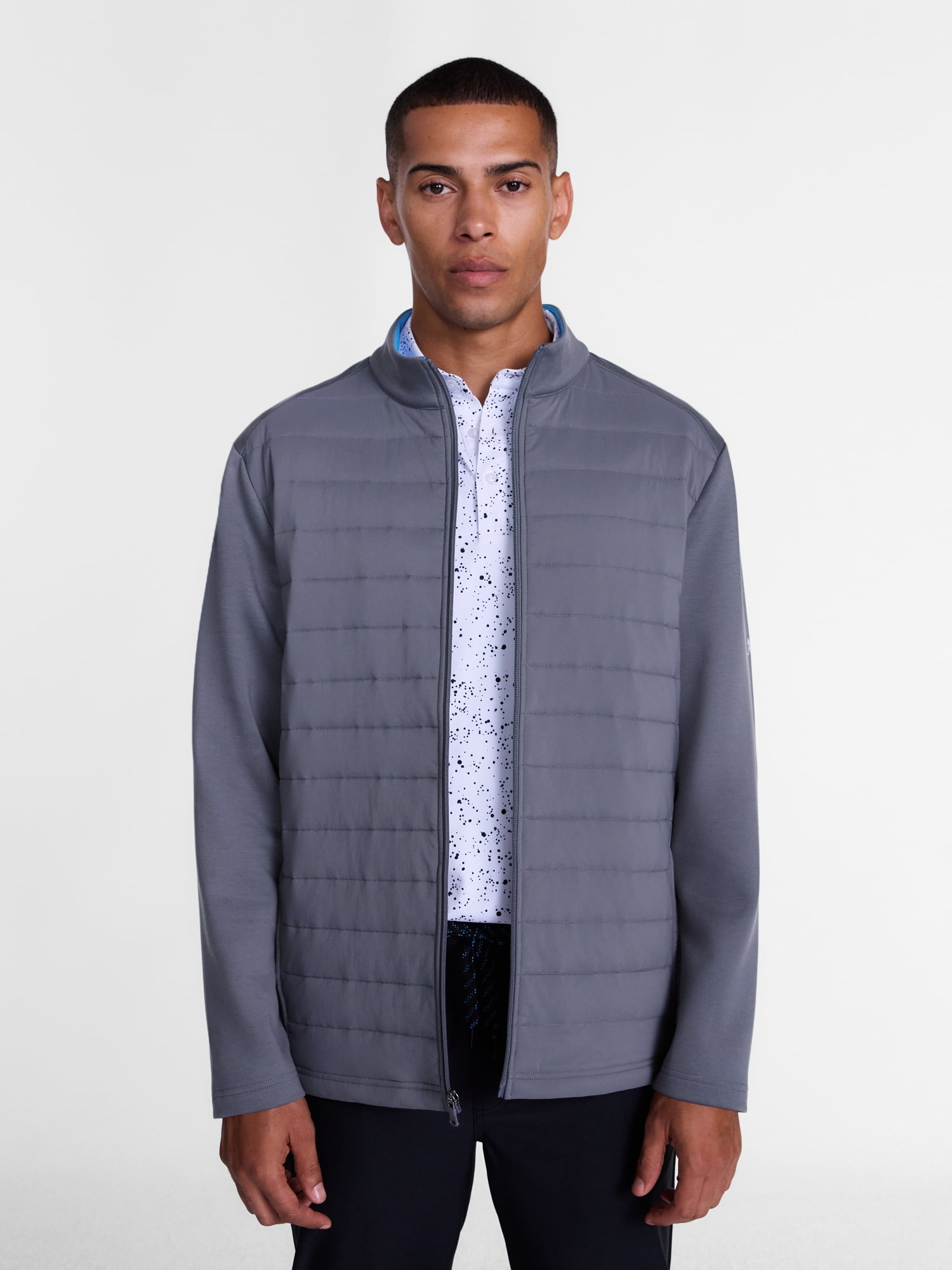 Birdie Bound Men's and Big Men's Tiger Quilted Hybrid Golf Jacket, Sizes XS-5XL