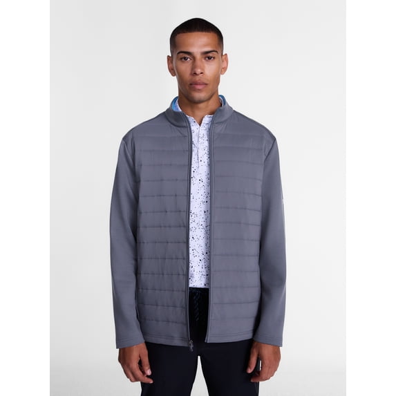 Birdie Bound Men's and Big Men's Tiger Quilted Hybrid Golf Jacket, Sizes XS-5XL