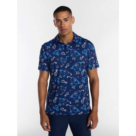 Birdie Bound Men's and Big Men's Cool Driver Polo Shirt, Sizes XS-4XLT