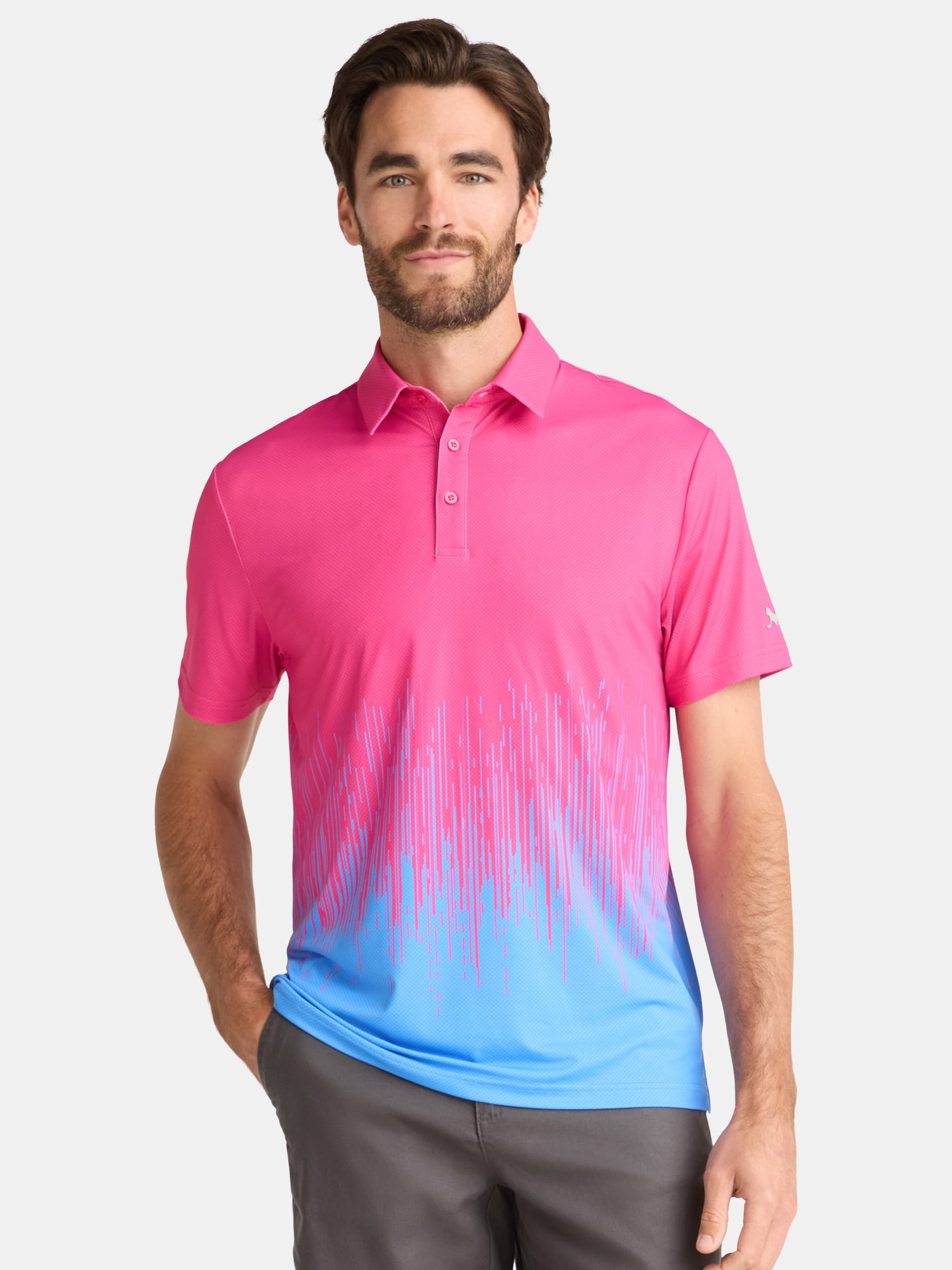 Birdie Bound Men's and Big Men's Novelty Print Golf Polo Shirt, Sizes S-5XL