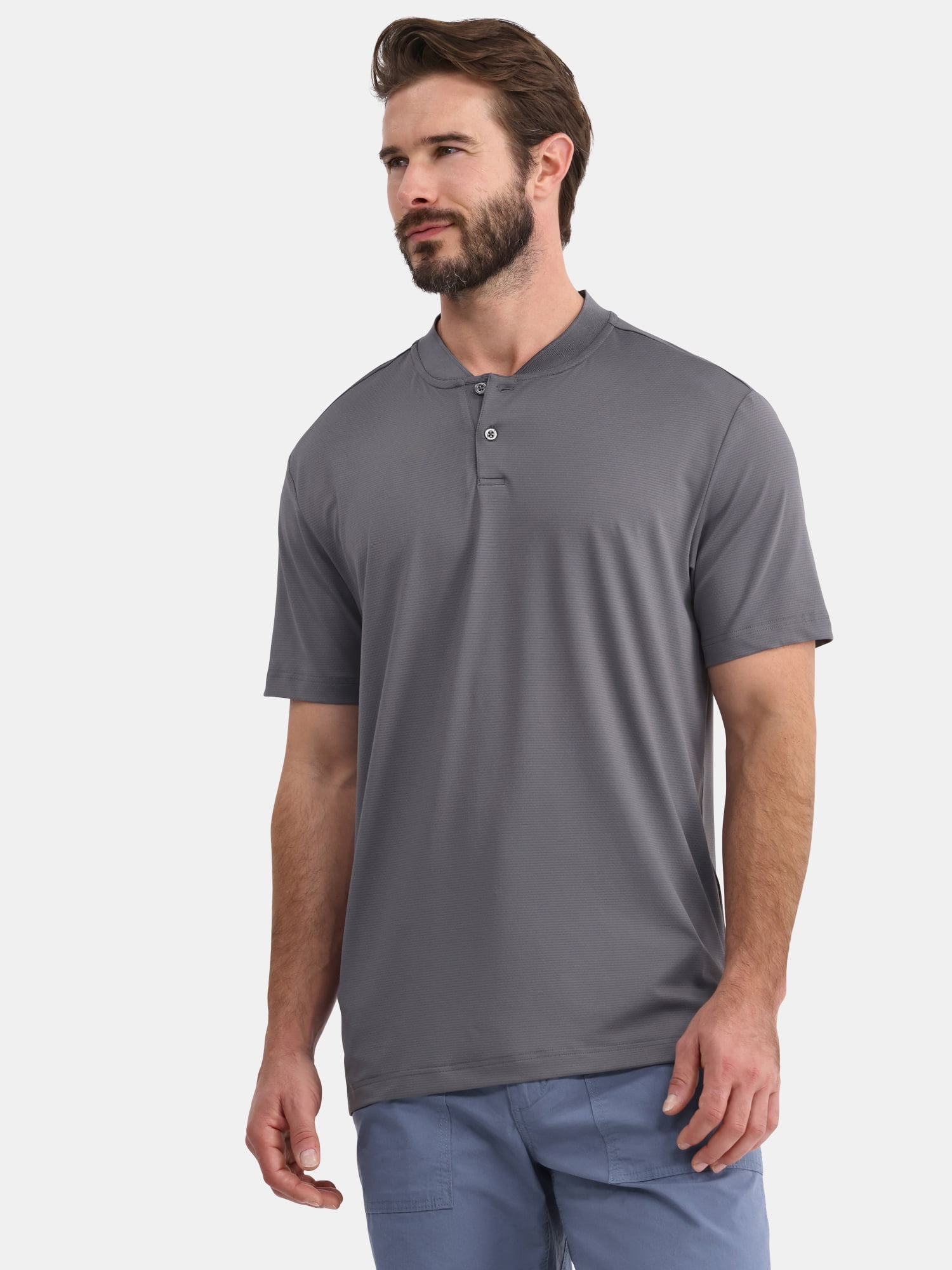 Birdie Bound Men's and Big Men's Henley Golf Shirt, Sizes XS-5XL