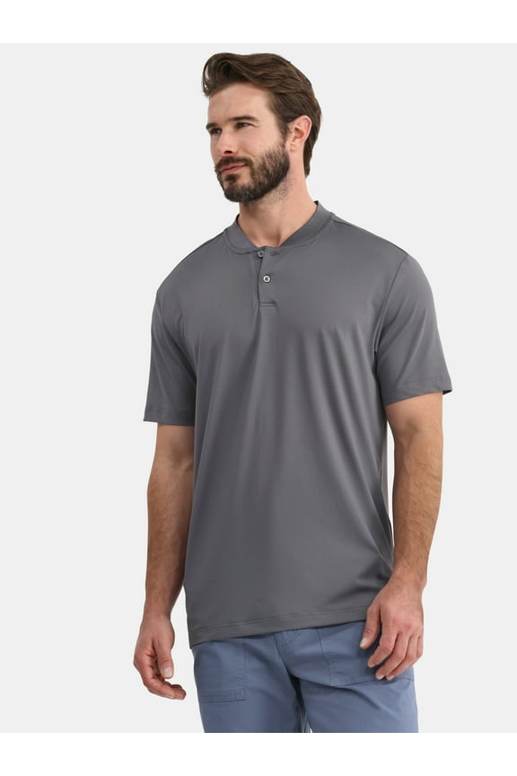 Men's and Big Men's Henley Golf Shirt, Sizes XS-5XL