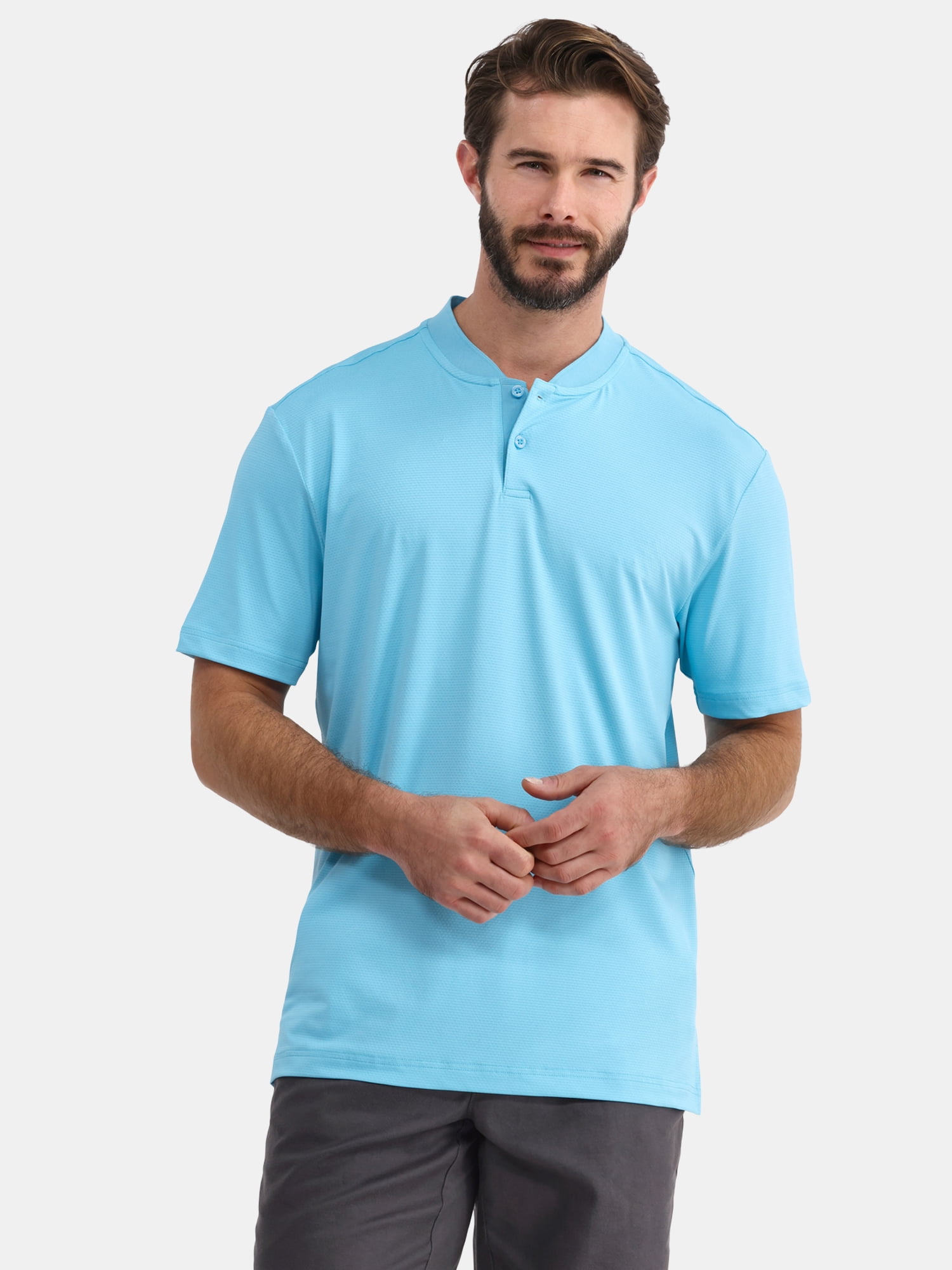 Birdie Bound Men's and Big Men's Henley Golf Shirt, Sizes XS-5XL