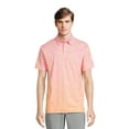 thumbnail image 1 of Birdie Bound Men's and Big Men's Ombre Leaf Print Golf Polo Shirt, Sizes S-3XL, 1 of 6
