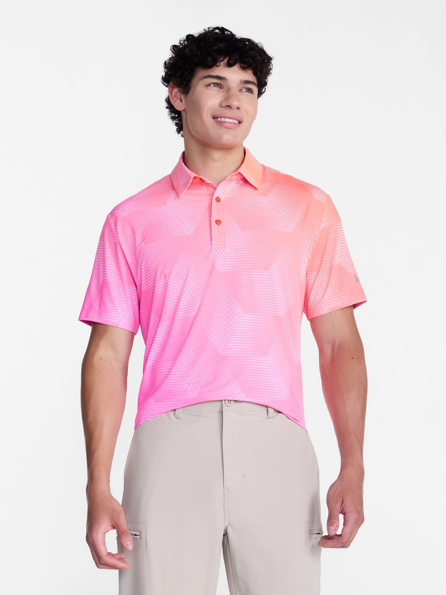 Birdie Bound Men's and Big Men's Ombre Golf Polo Shirt, Sizes XS-4XLT