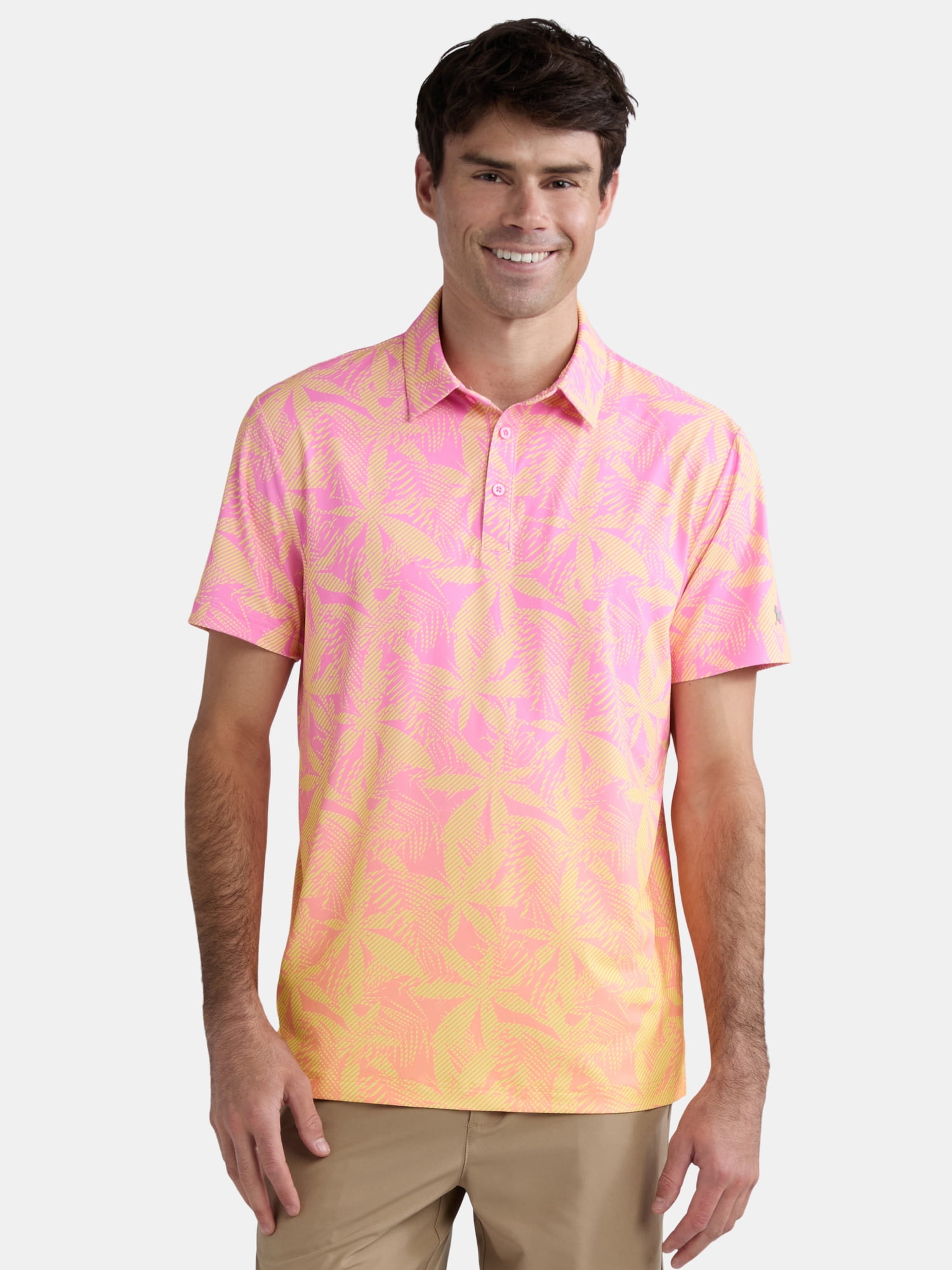 Birdie Bound Men's & Big Men's Novelty Print Golf Polo
