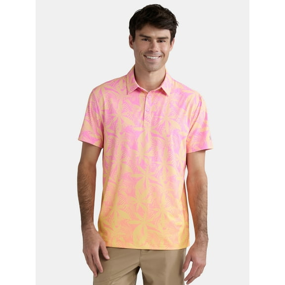 Birdie Bound Men's & Big Men's Novelty Print Golf Polo, Sizes S-5XL
