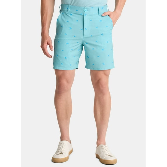 Birdie Bound Men's and Big Men’s Golf Shorts, 7" Inseam, Sizes 28-48