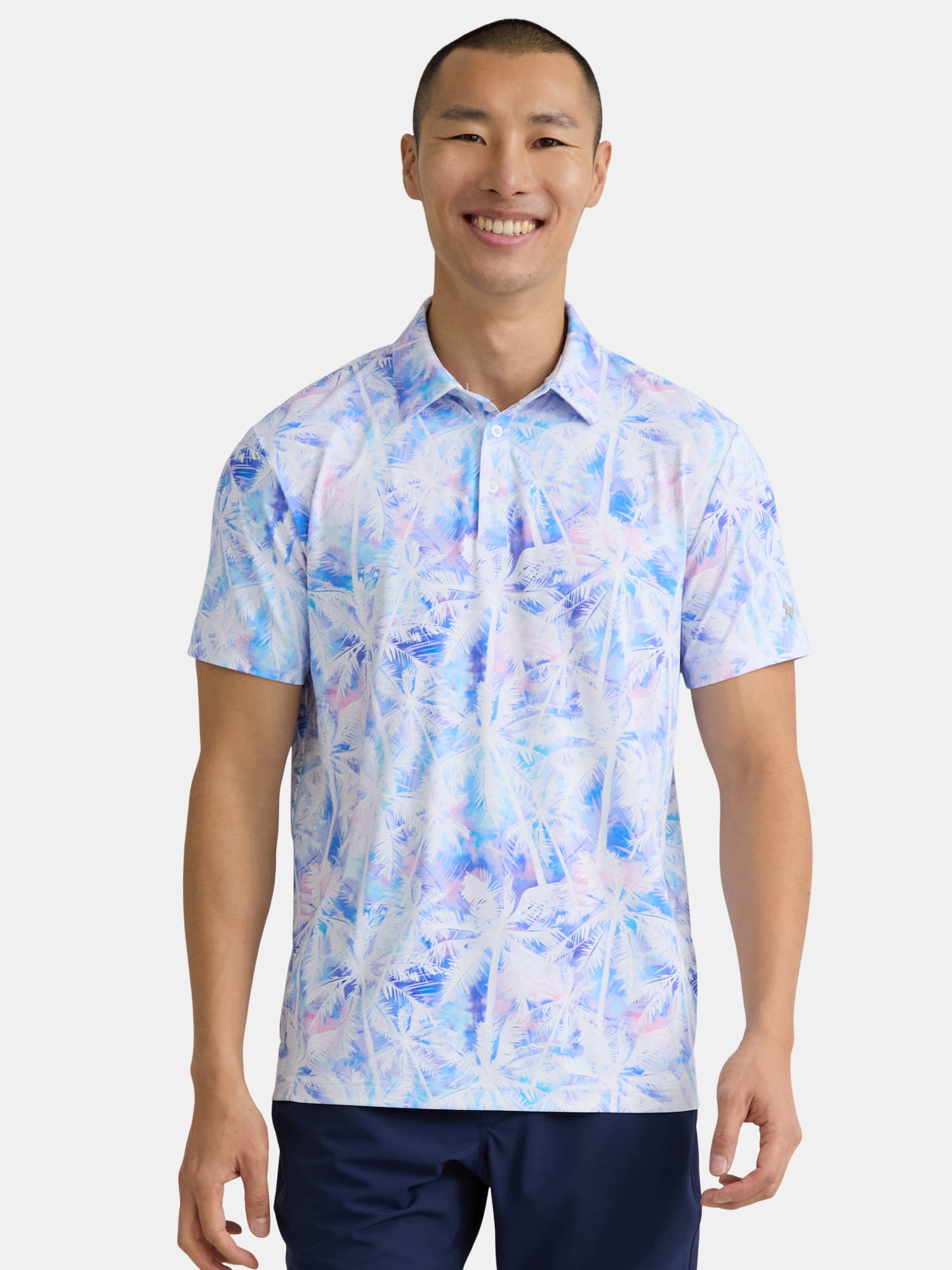 Birdie Bound Men's and Big Men's Novelty Print Golf Polo Shirt, Sizes S-5XL