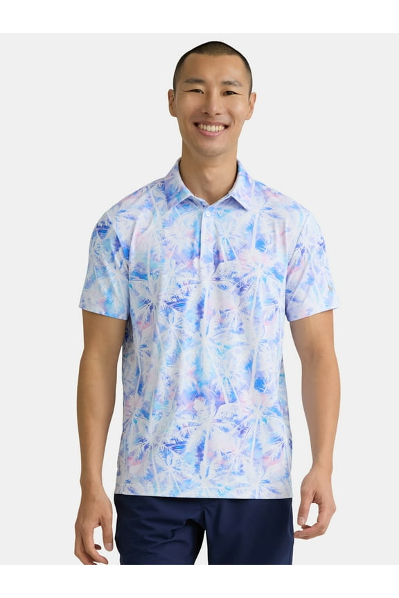 Men's & Big Men's Novelty Print Golf Polo, Sizes S-5XL