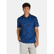 Birdie Bound Men's and Big Men’s Printed Golf Polo Shirt with UPF50+, Sizes S-3XL