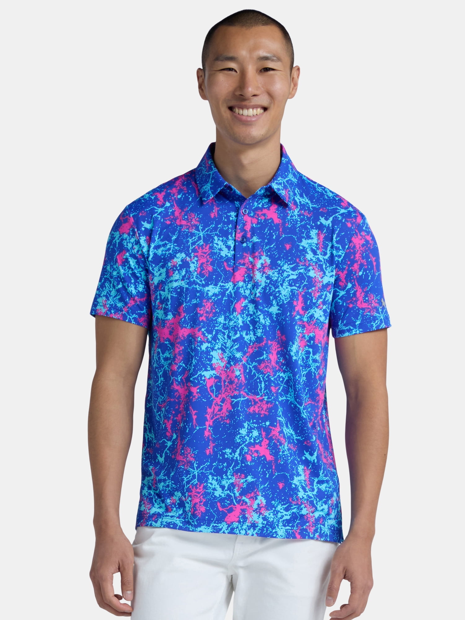 Birdie Bound Men's & Big Men's Novelty Print Golf Polo, Sizes S-5XL