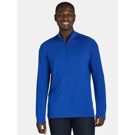 Birdie Bound Men's and Big Men’s Quarter Zip Active Top with Long Sleeves, Sizes S-3XL