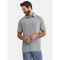 thumbnail image 1 of Birdie Bound Men's and Big Men’s Textured Stripe Golf Polo Shirt, Sizes XS to 5XL, 1 of 5