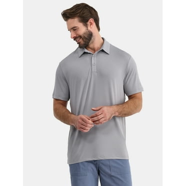 Birdie Bound Men's and Big Men’s Textured Stripe Golf Polo Shirt, Sizes XS to 5XL