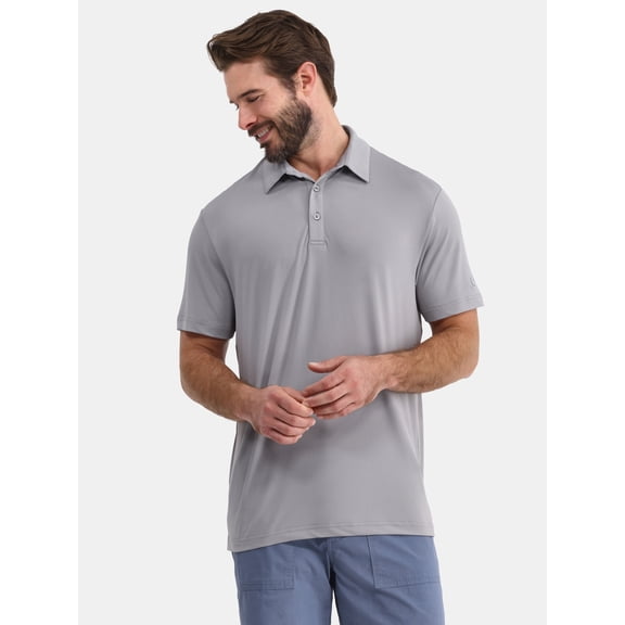 Birdie Bound Men's and Big Men’s Textured Stripe Golf Polo Shirt, Sizes XS to 5XL