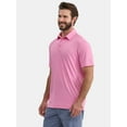 thumbnail image 1 of Birdie Bound Men's and Big Men’s Textured Stripe Golf Polo Shirt, Sizes XS to 5XL, 1 of 5
