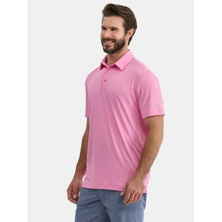 Birdie Bound Men's and Big Men’s Textured Stripe Golf Polo Shirt, Sizes XS to 5XL