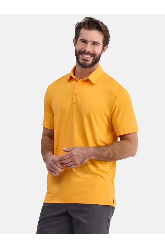 Men's and Big Men’s Textured Stripe Golf Polo Shirt, Sizes XS to 5XL